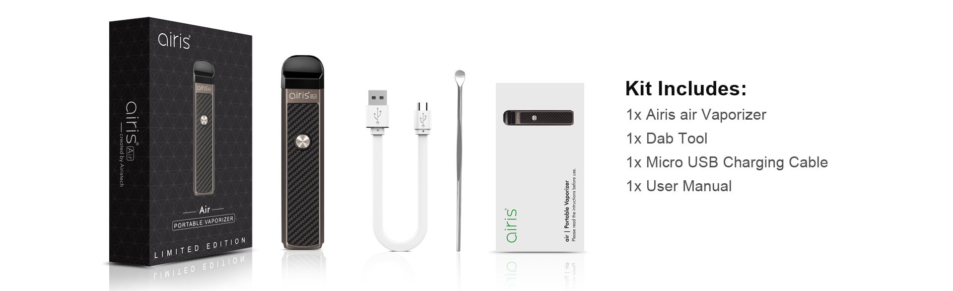 Airis Air vape pen packaging with brand logo and product details