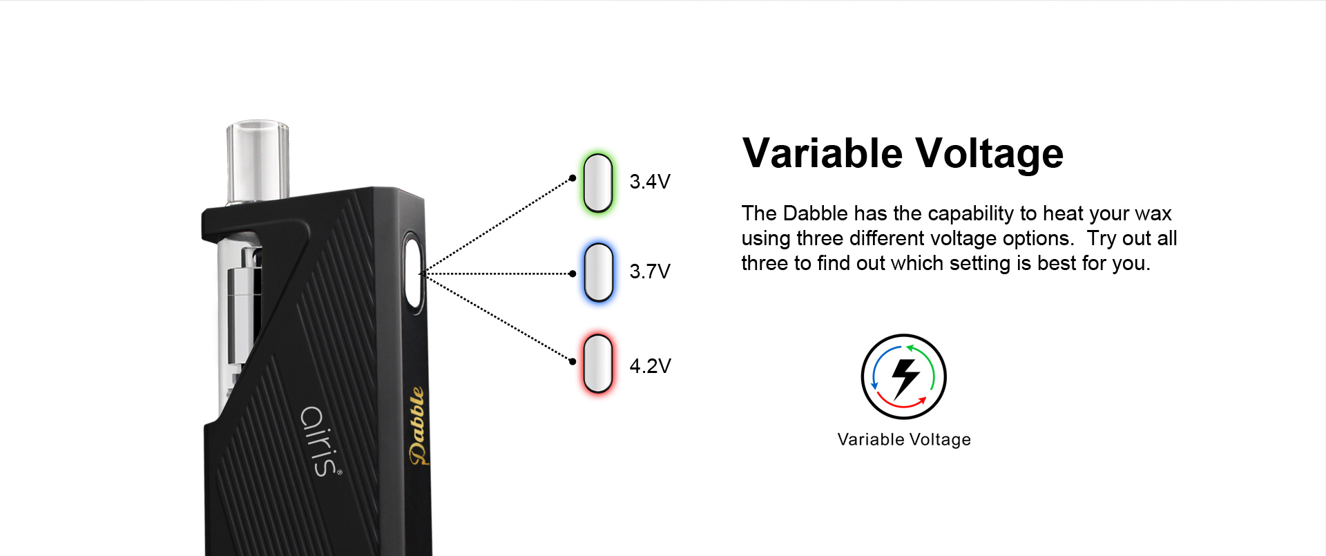 Close-up of Airis Dabble vaporizer’s dab tool and advanced heating system for efficient concentrate vaporization 2