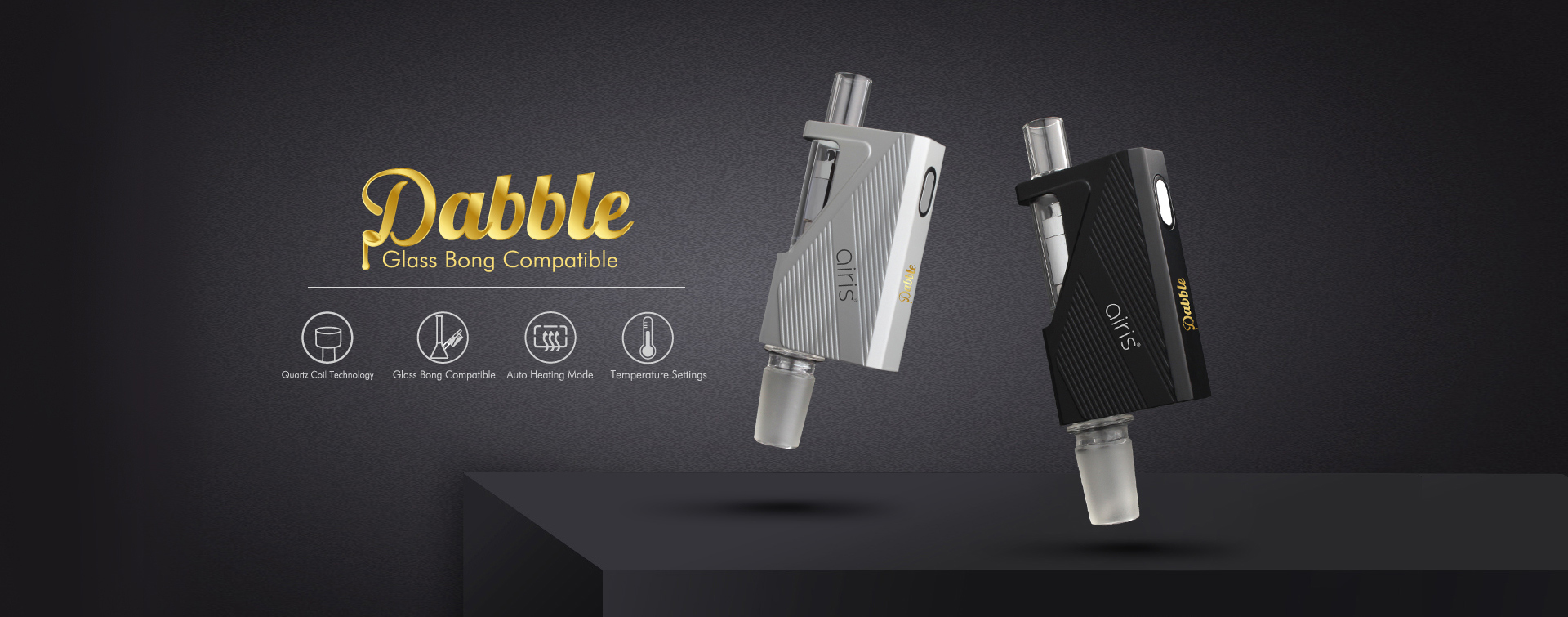 Airis Dabble portable vaporizer with innovative dab tool design for concentrates and smooth vapor production