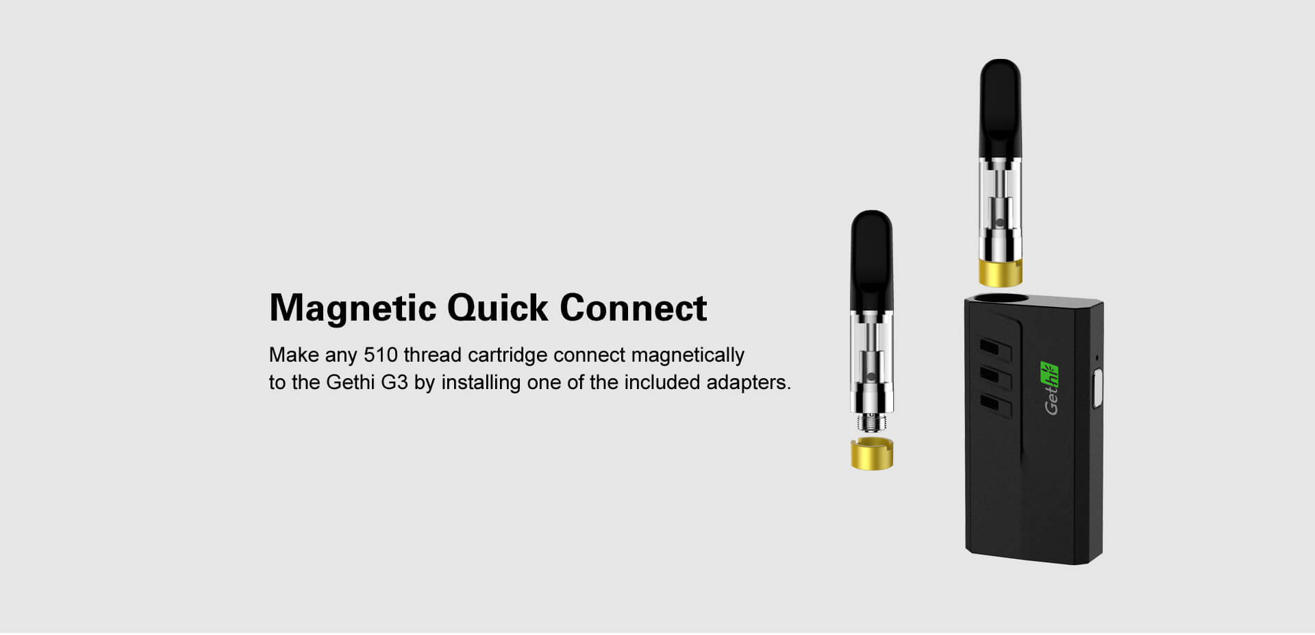 Gethi G3 vaporizer showcasing its compact, portable design