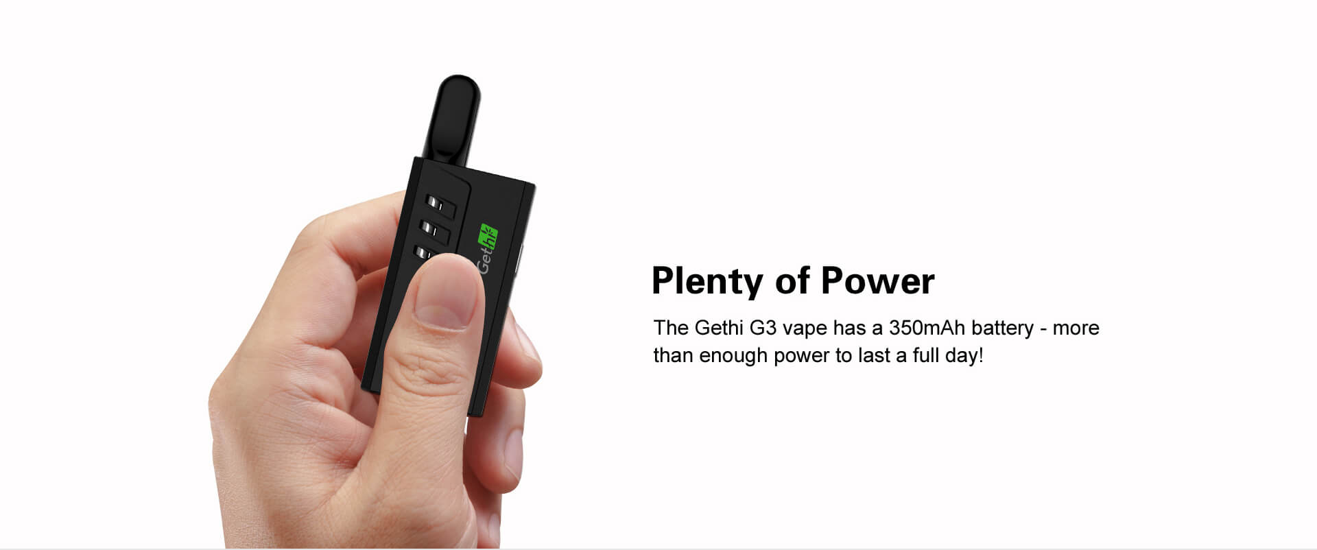 Gethi G3 vaporizer producing smooth, consistent vapor from dry herb or concentrate