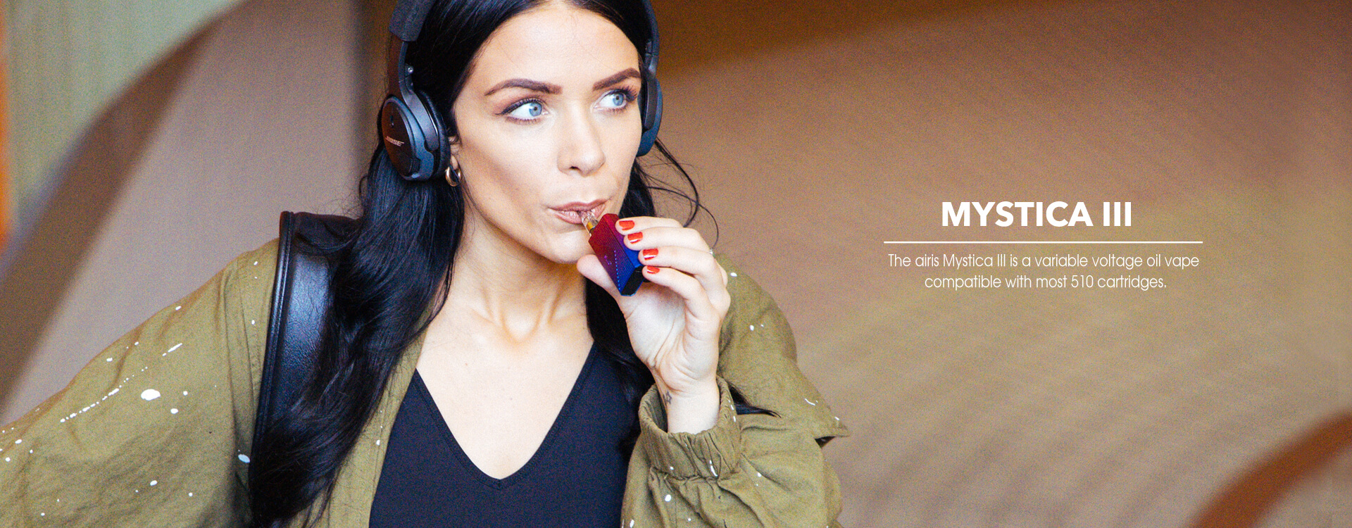 Airis Mystica 3 portable vaporizer with sleek design and advanced features for dry herb and concentrate