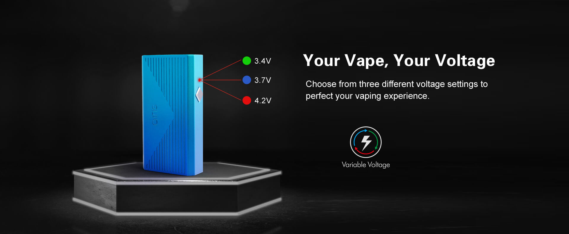 Airis Mystica 3 vaporizer accessories including charger, mouthpiece, and cleaning brush