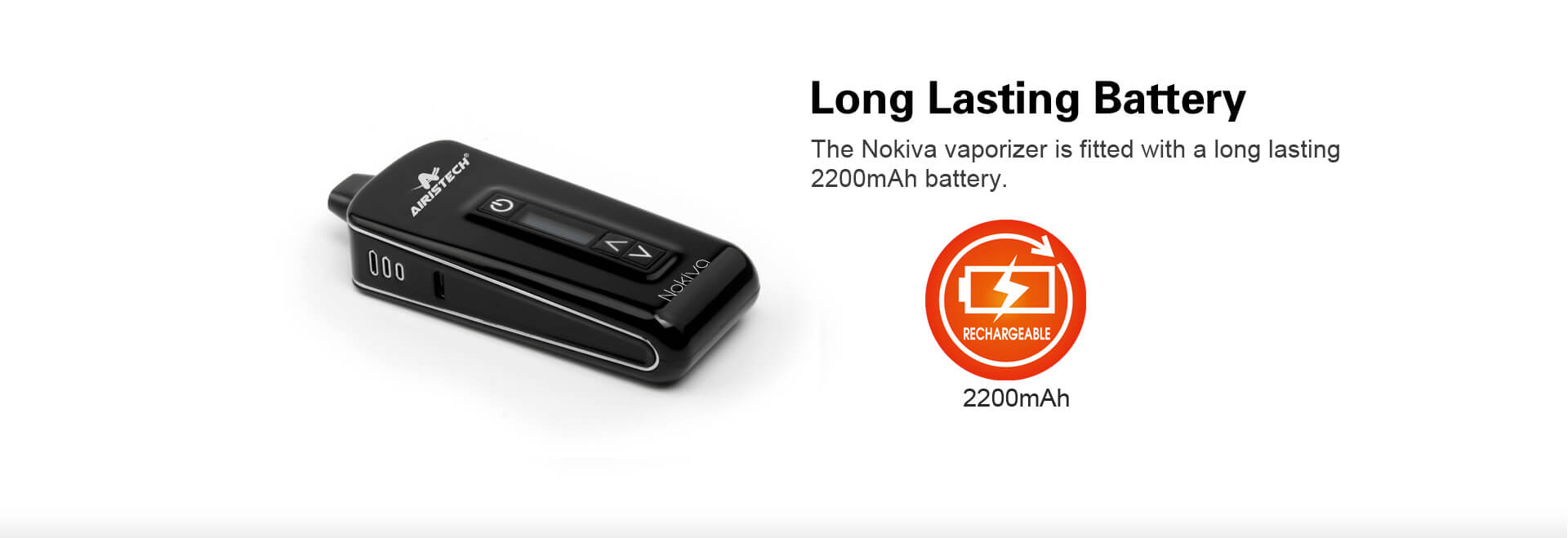 Herbva Nokiva vaporizer showcasing its compact and portable size 