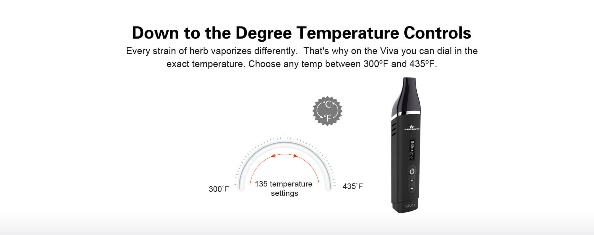 Close-up of Herbva Viva vaporizer's temperature control and sleek heating chamber 2
