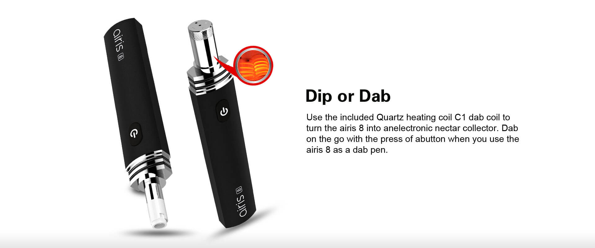 User vaping with Airis 8 portable vaporizer, enjoying smooth vapor from dry herb and concentrate