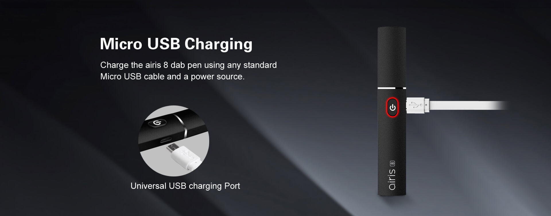 Airis 8 vaporizer showcasing its compact and portable design for easy on-the-go use 2