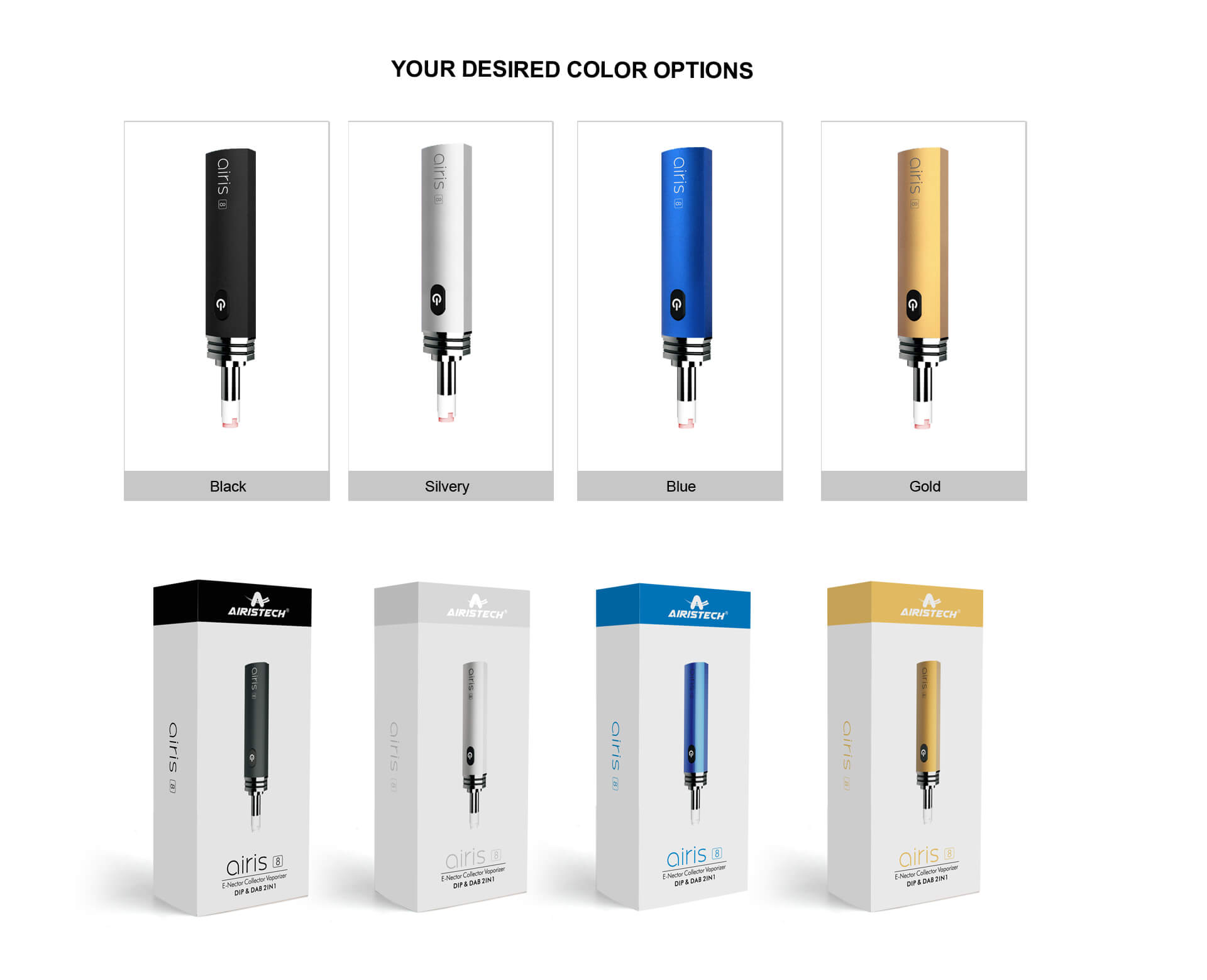 Airis 8 vaporizer producing smooth, consistent vapor for dry herb and concentrate vaping