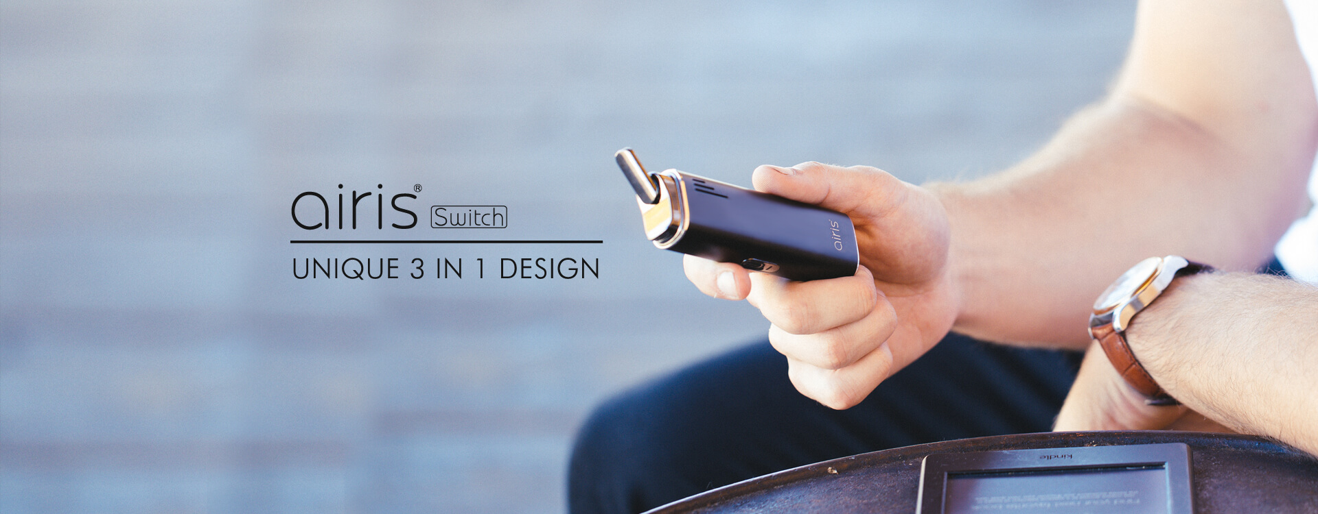 Airis Switch 2-in-1 vaporizer for dry herb and concentrate with sleek design