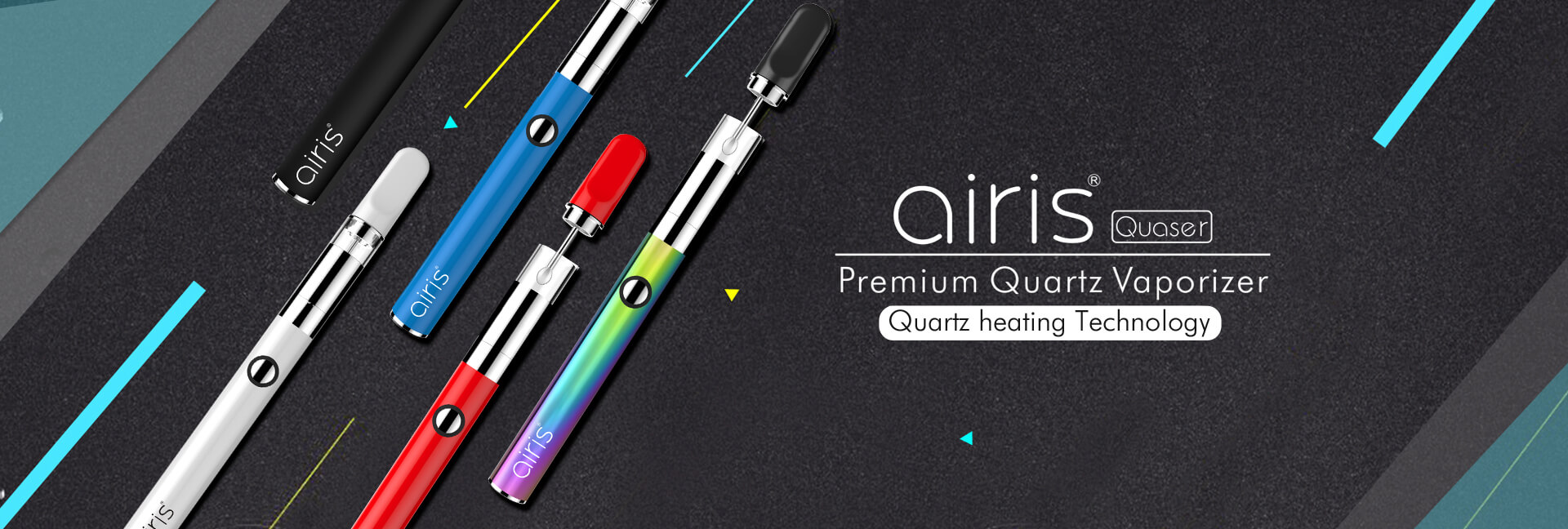 Airis Quaser portable vaporizer with sleek design and advanced features for smooth vapor production from both dry herb and concentrate