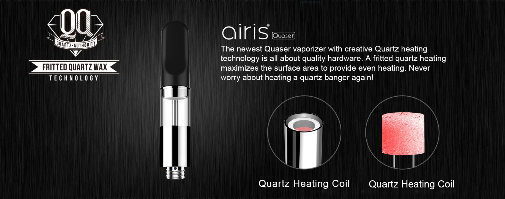 Close-up of Airis Quaser vaporizer’s advanced heating system and precision temperature control for consistent vapor 