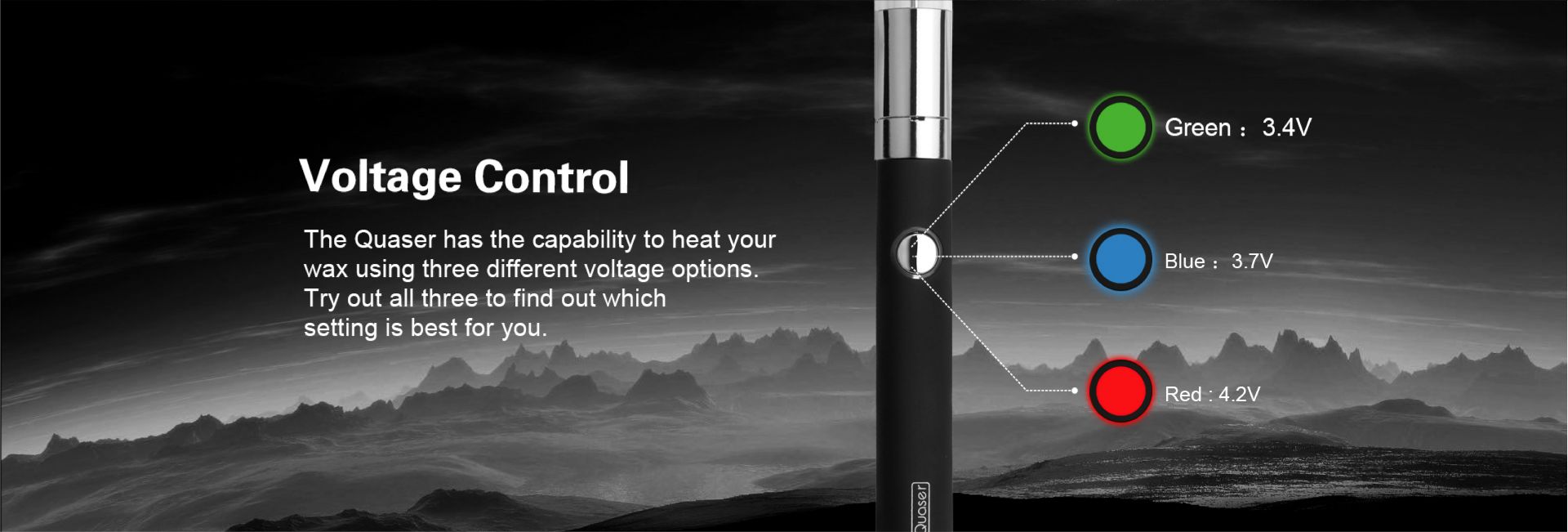 User enjoying smooth vapor with Airis Quaser portable vaporizer for both dry herb and concentrate