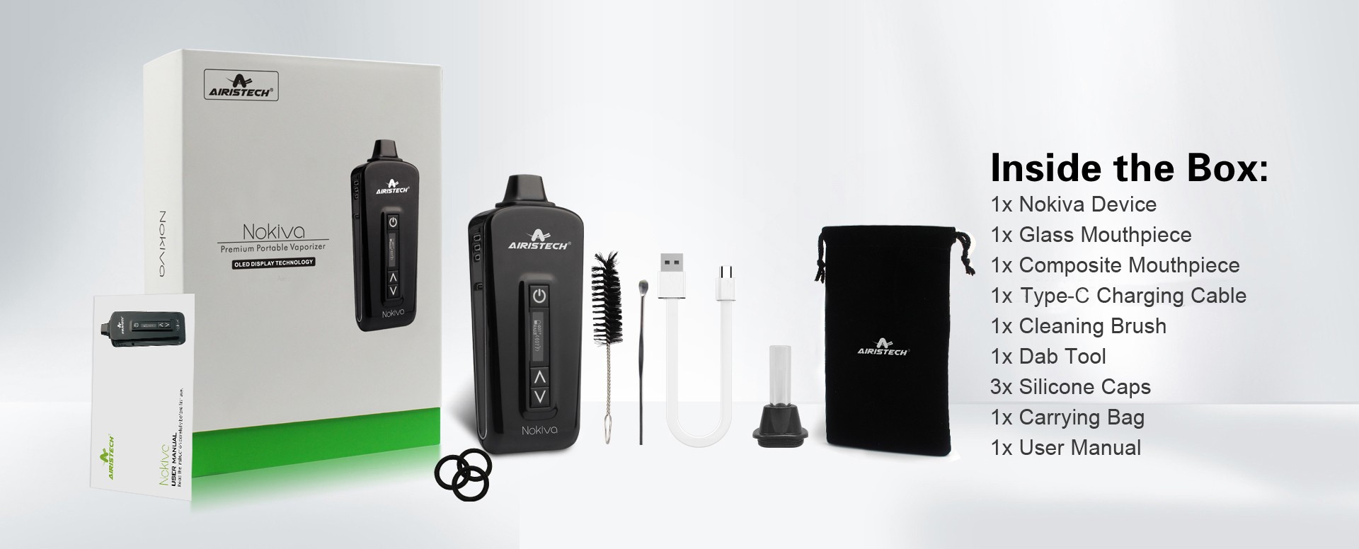 Herbva Nokiva vaporizer packaging with brand logo and product details 