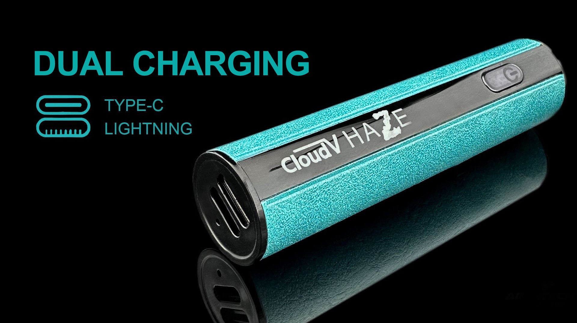 Close-up of Cloudv Haze vaporizer's dual-use chamber for dry herb and concentrate