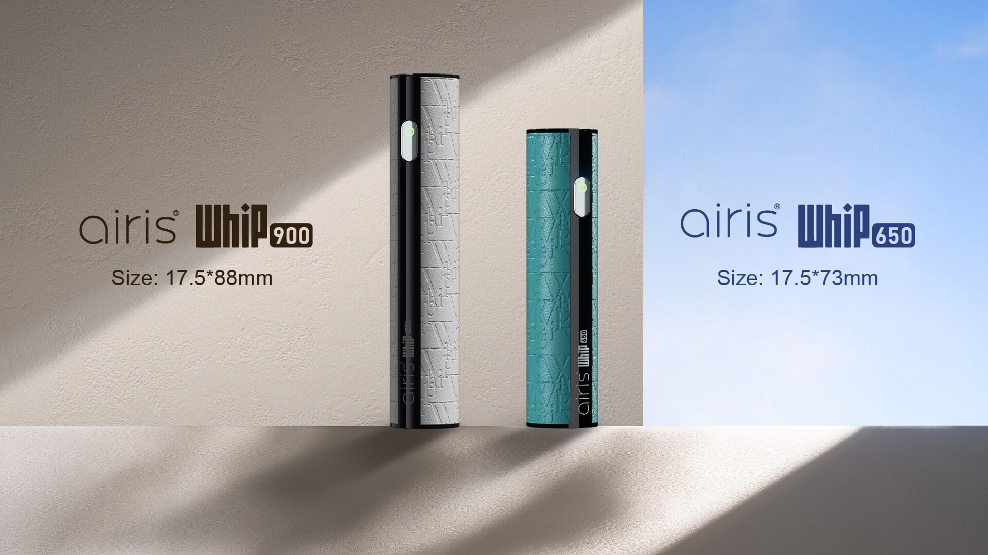 Close-up of Airis Whip vaporizer’s heating chamber and control buttons for customizable temperature settings