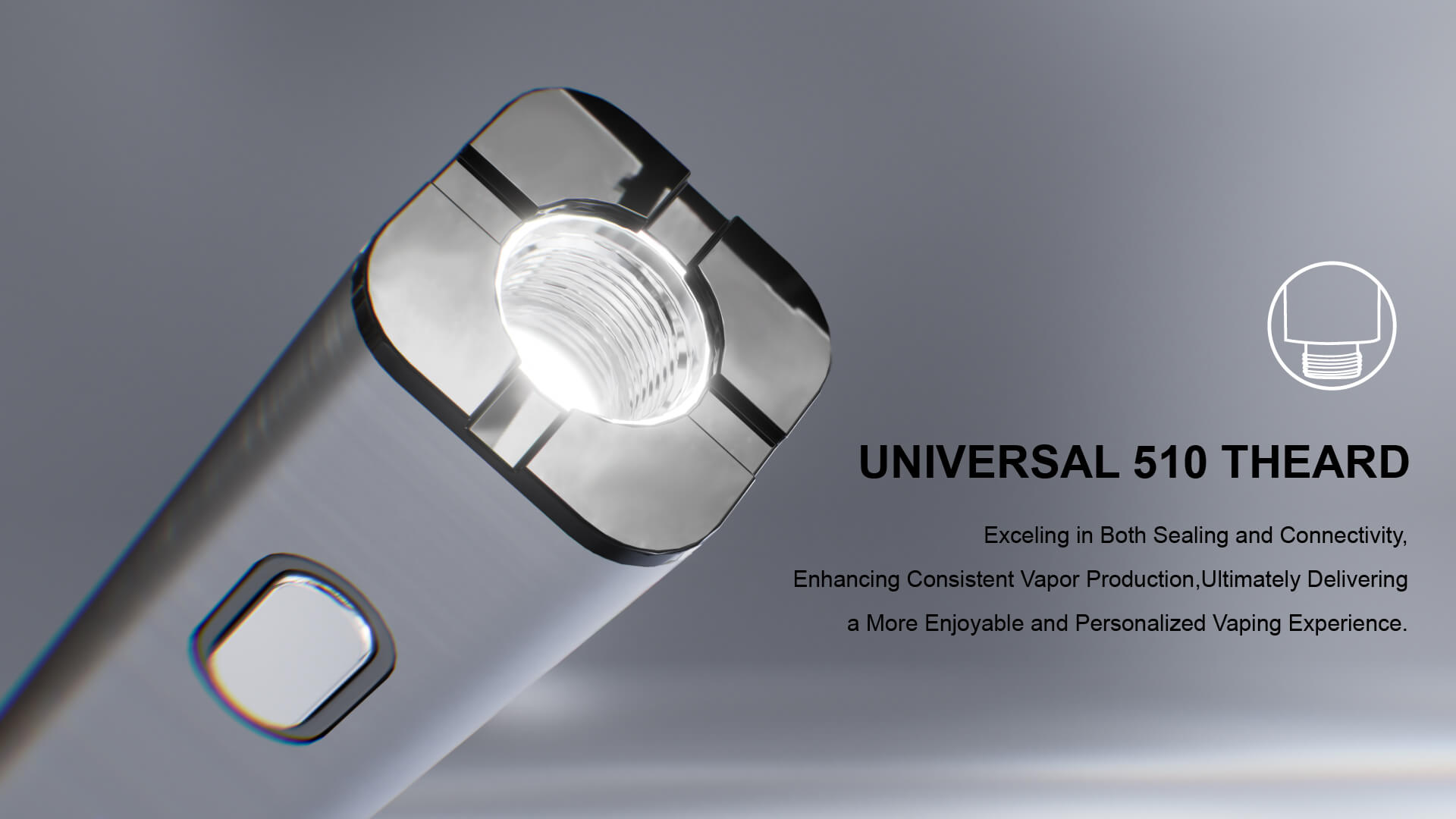 Close-up of Airis Cube vaporizer's advanced heating chamber and ergonomic controls 2