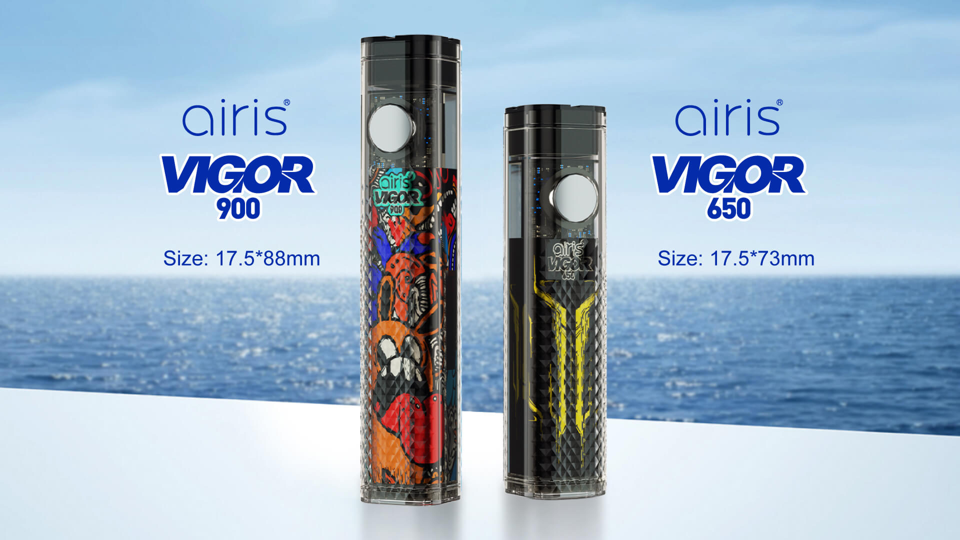 Close-up of Airis Vigor vaporizer’s ceramic heating chamber and intuitive temperature controls