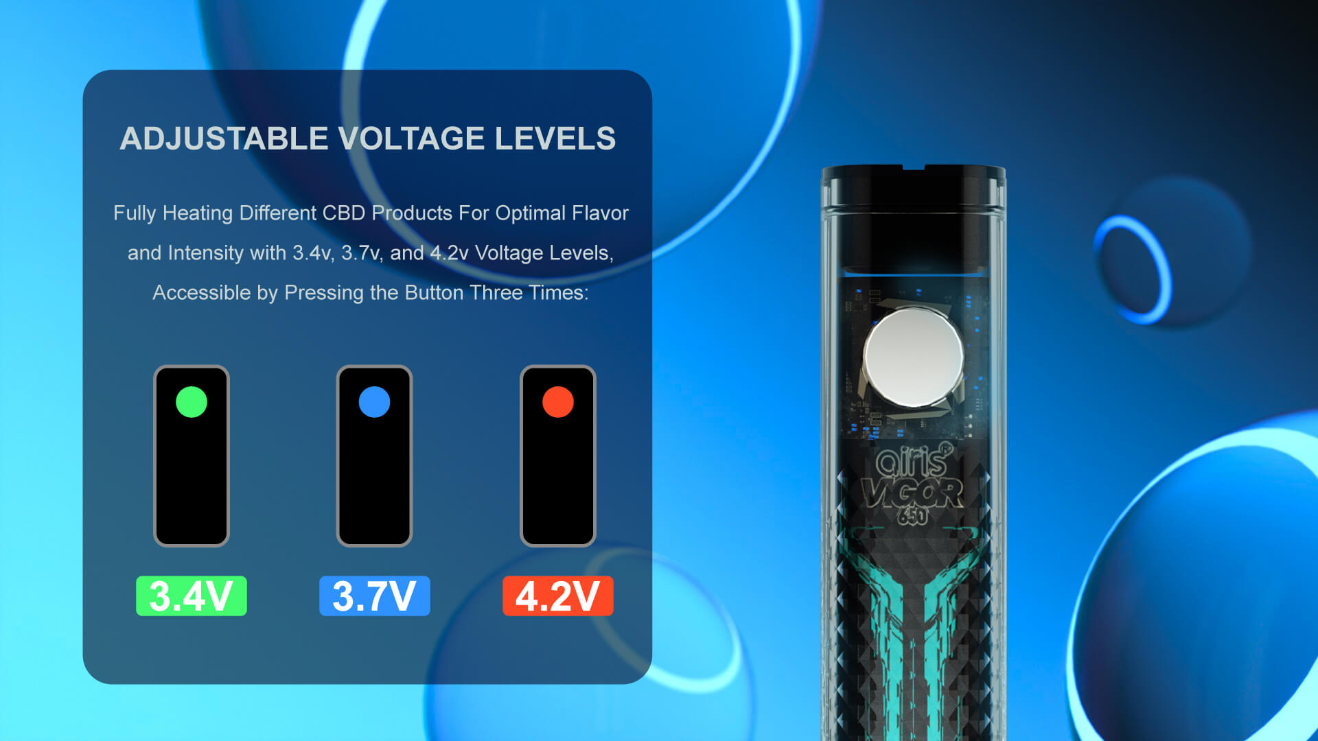 Airis Vigor vaporizer producing smooth and consistent vapor for optimal vaping experience